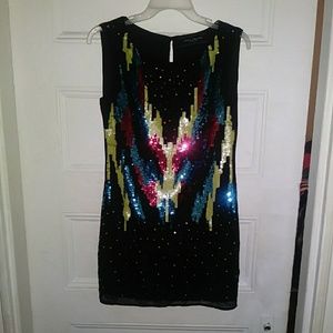Multi-colored sequin dress